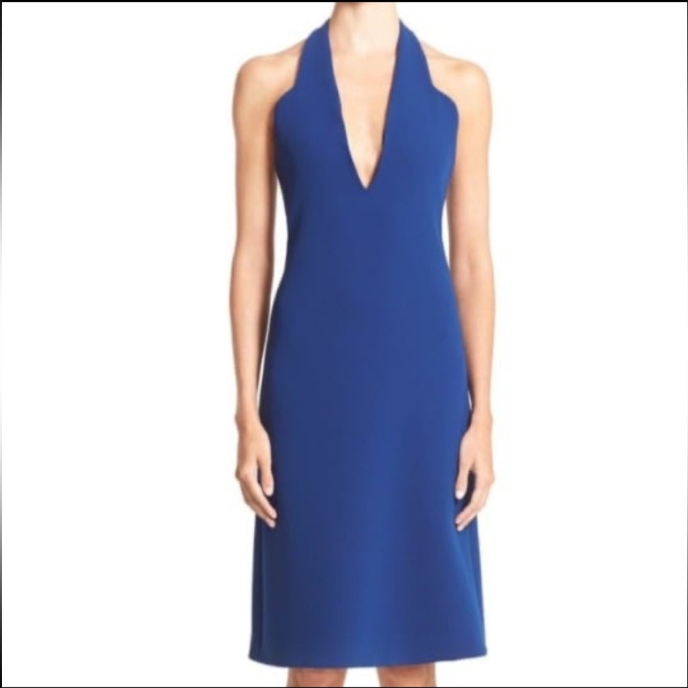 NWT Carven cobalt blue halter dress French size 40 (US 10)